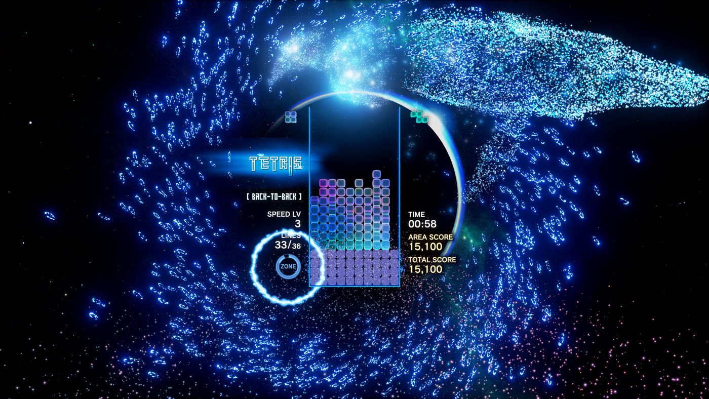 Tetris Effect Connected single-player zone screenshot from Enhance press kit