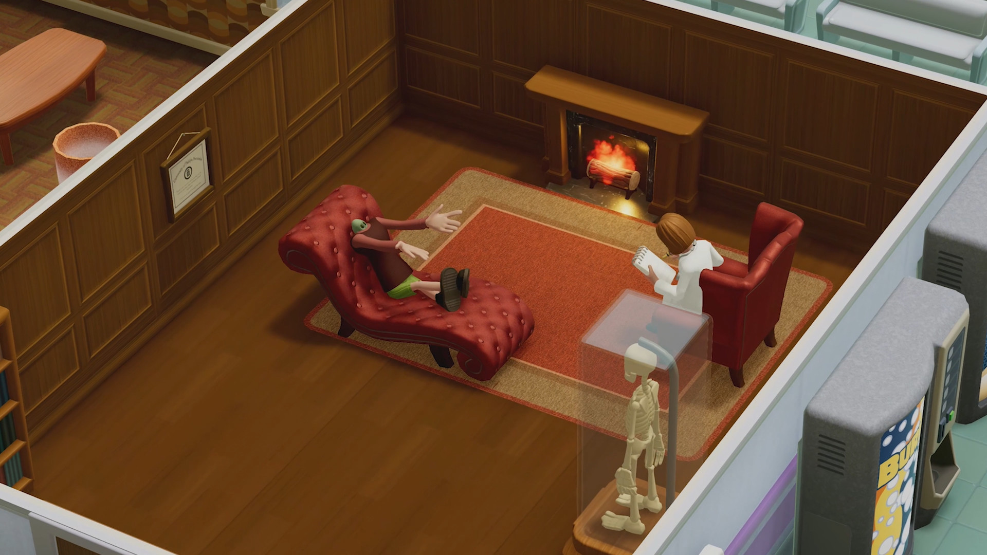 Two Point Hospital gameplay screenshot of clinic management