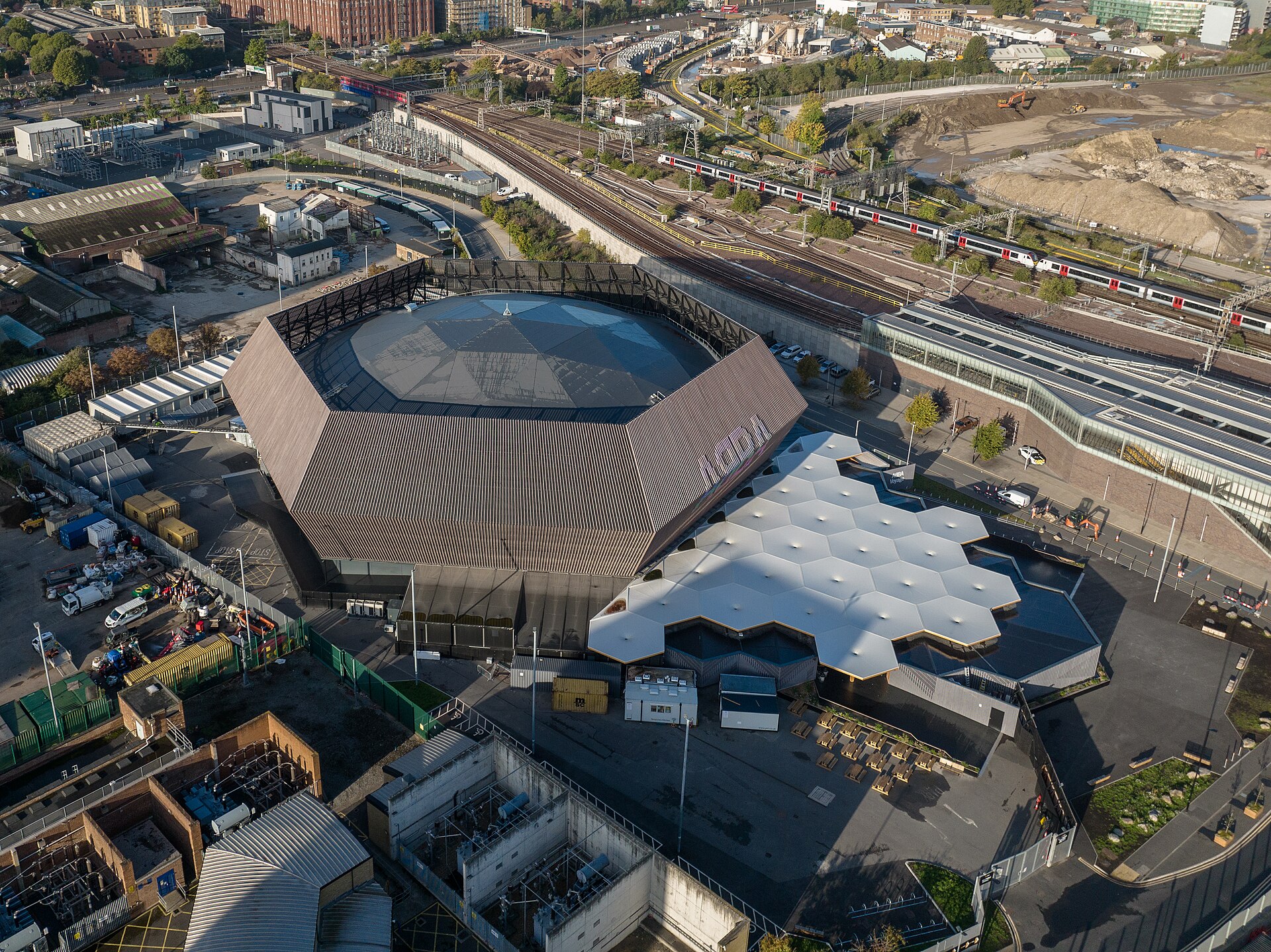 Exterior of the purpose-built ABBA Arena in London