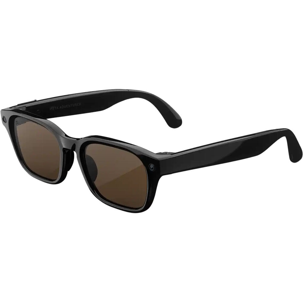 Meta Adventurer AI glasses beside the foldable battery charging case that ships with the $299 version