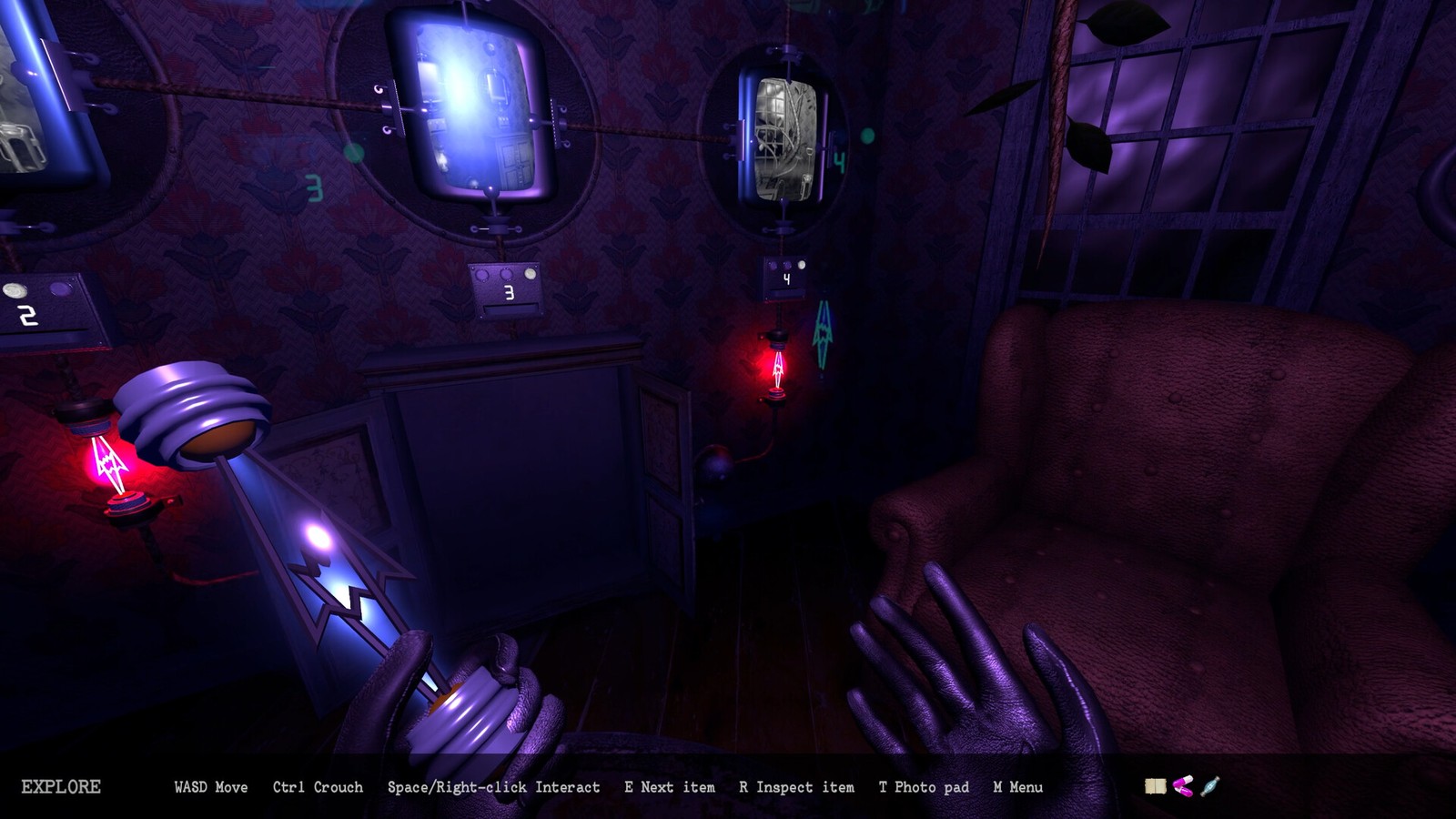 Dark Trip psychedelic horror escape room key art