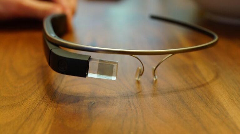 Camera-equipped smart glasses form factor. Wikimedia Commons Google Glass Explorer Edition, illustrative only.