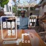 Snap SPECS AR view: spatial Dominoes Lens with hand tracking