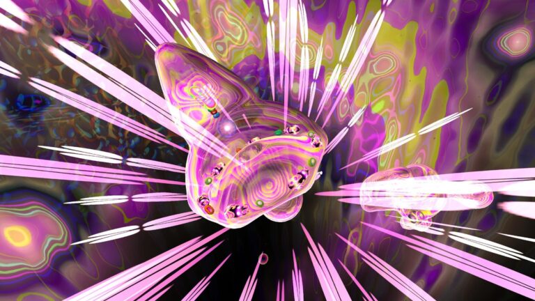 Squingle Arcade VR puzzle maze with glowing orbs