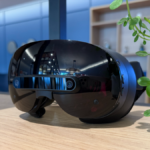Arcturus Vision Camera mounted on a Steam Frame headset on a desk