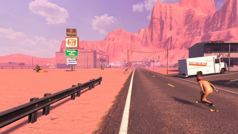 Bomb The Hill VR downhill skateboarding screenshot