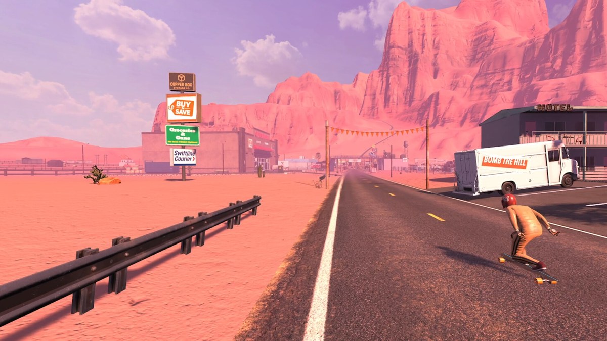 Bomb The Hill VR downhill skateboarding screenshot