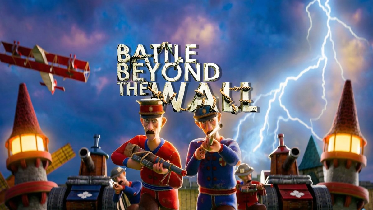 Battle Beyond The Wall key art with toy-soldier commanders, tanks, and biplane