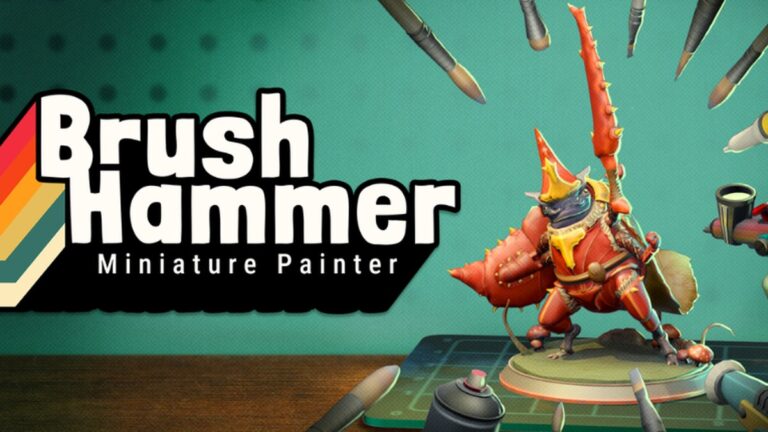 BrushHammer Miniature Painter key art on Meta Quest