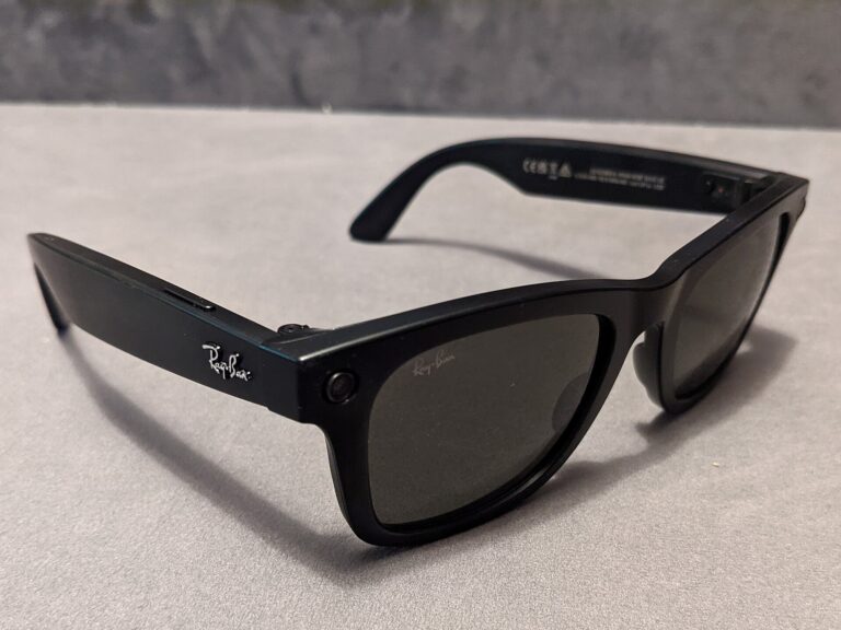 Ray-Ban Stories smart glasses on a table