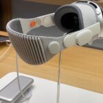Apple Vision Pro on display in an Apple Store