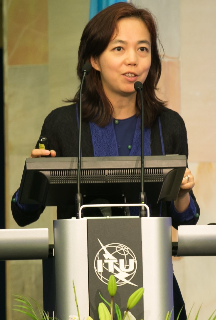 Fei-Fei Li speaking at AI for Good Global Summit 2017