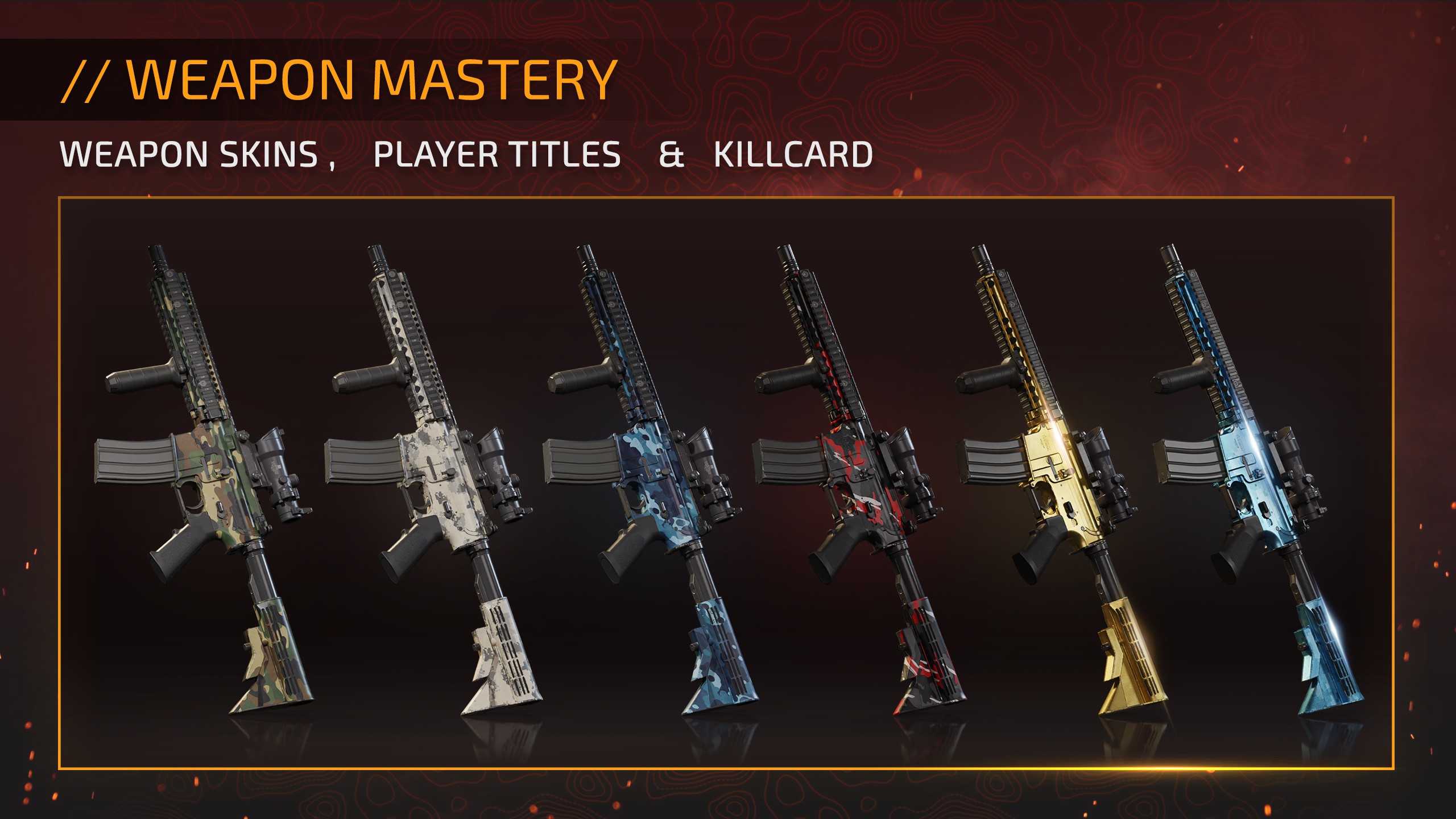 Forefront Gun Mastery unlock tiers and weapon pattern skins