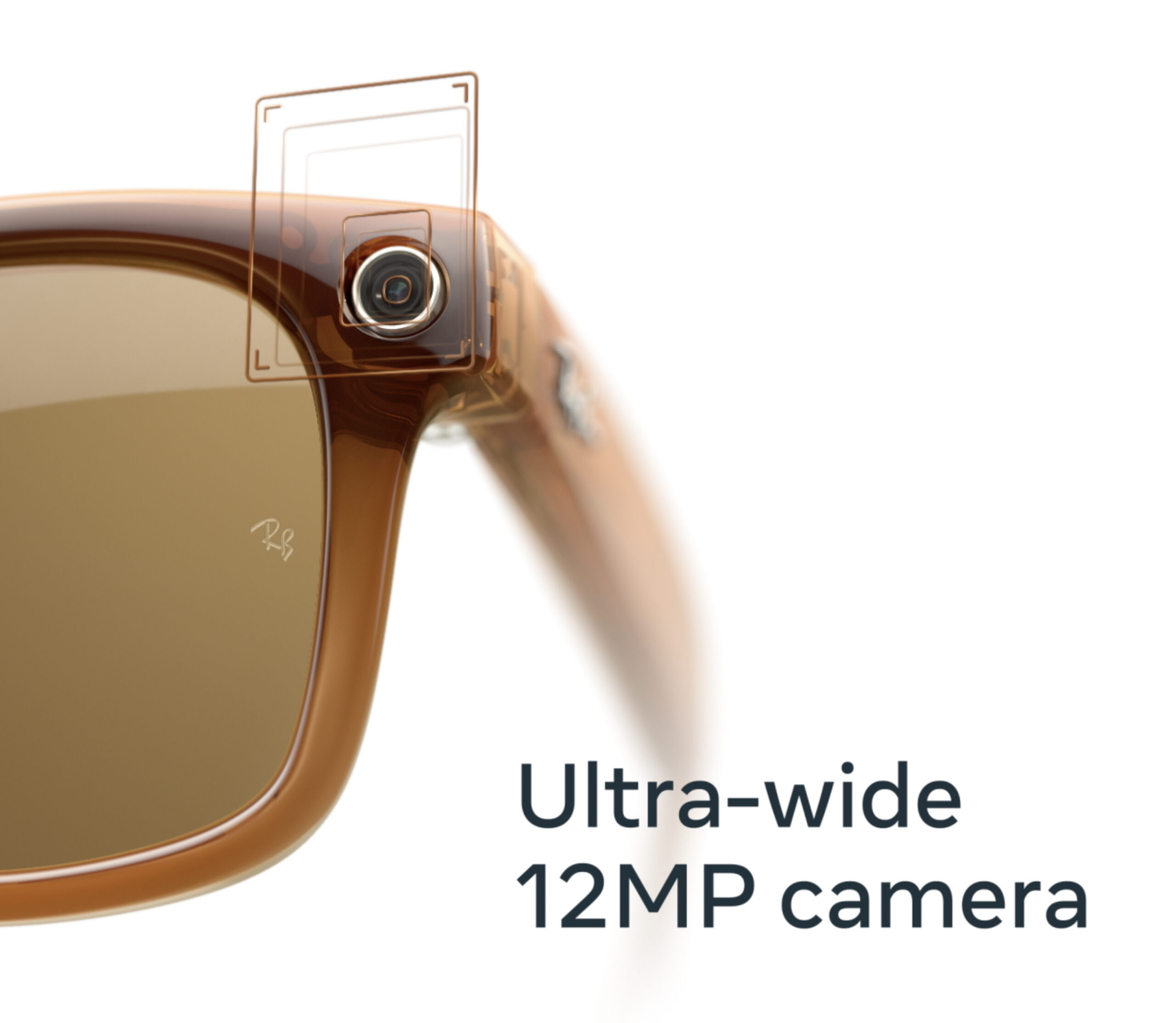 Wearer demonstrating Meta Ray-Ban smart glasses camera capture