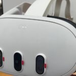 Meta Quest 3 mixed reality headset used for Golf+ Immersive Putting
