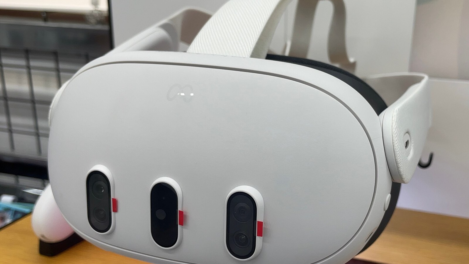 Meta Quest 3 mixed reality headset used for Golf+ Immersive Putting