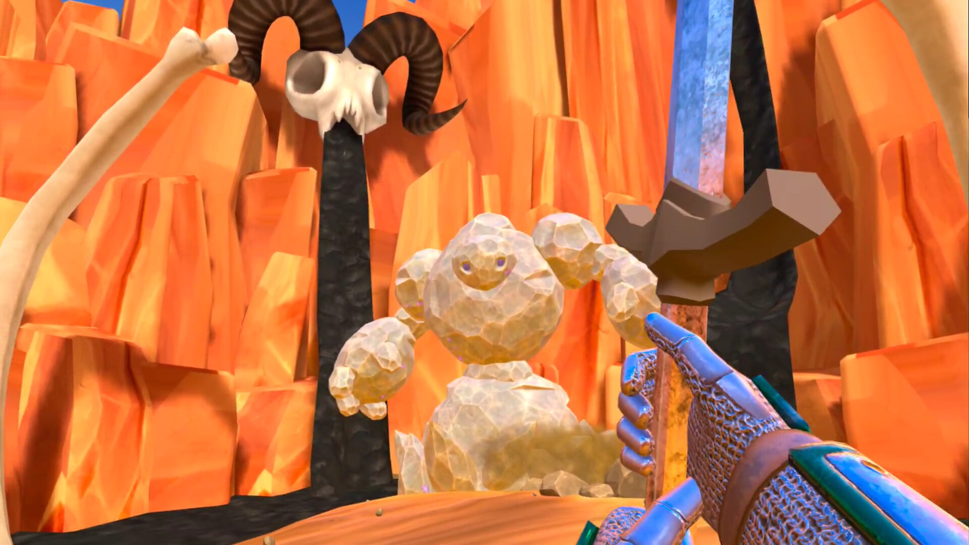 Heroes Together VR co-op party fighting monsters in a dungeon run