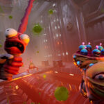 High On Life VR gameplay still with talking Gatlian weapon