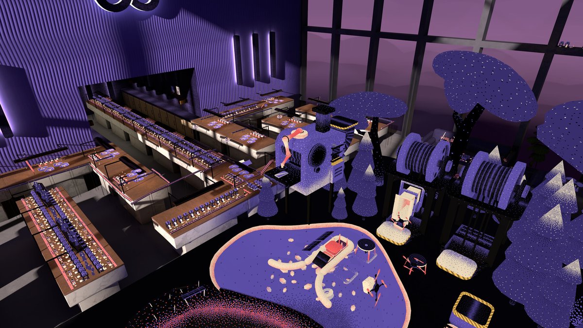 Loop One Done factory floor with conveyors and robots