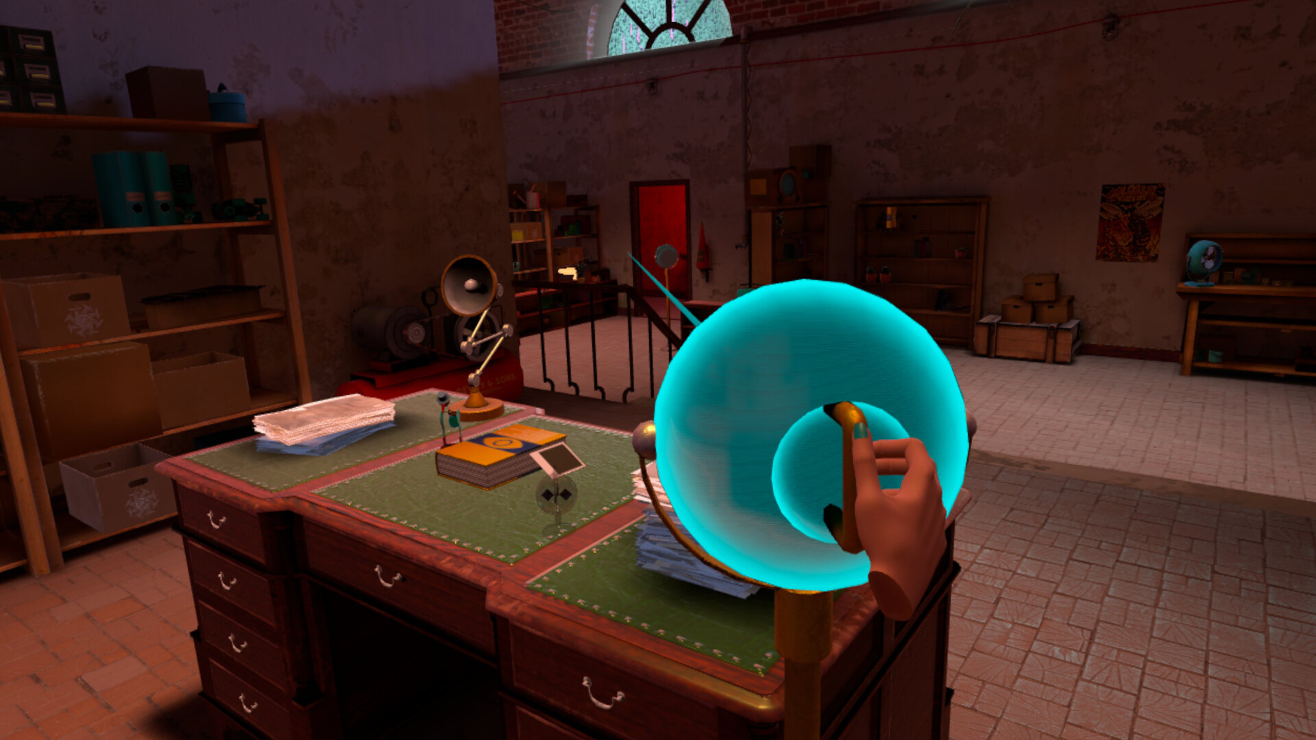 Amelia Escape VR screenshot of the time-travel laboratory bunker