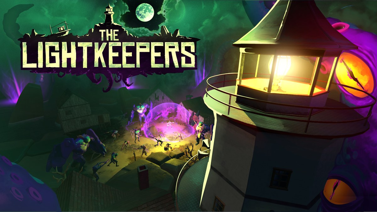 The Lightkeepers lighthouse under tentacle assault at night
