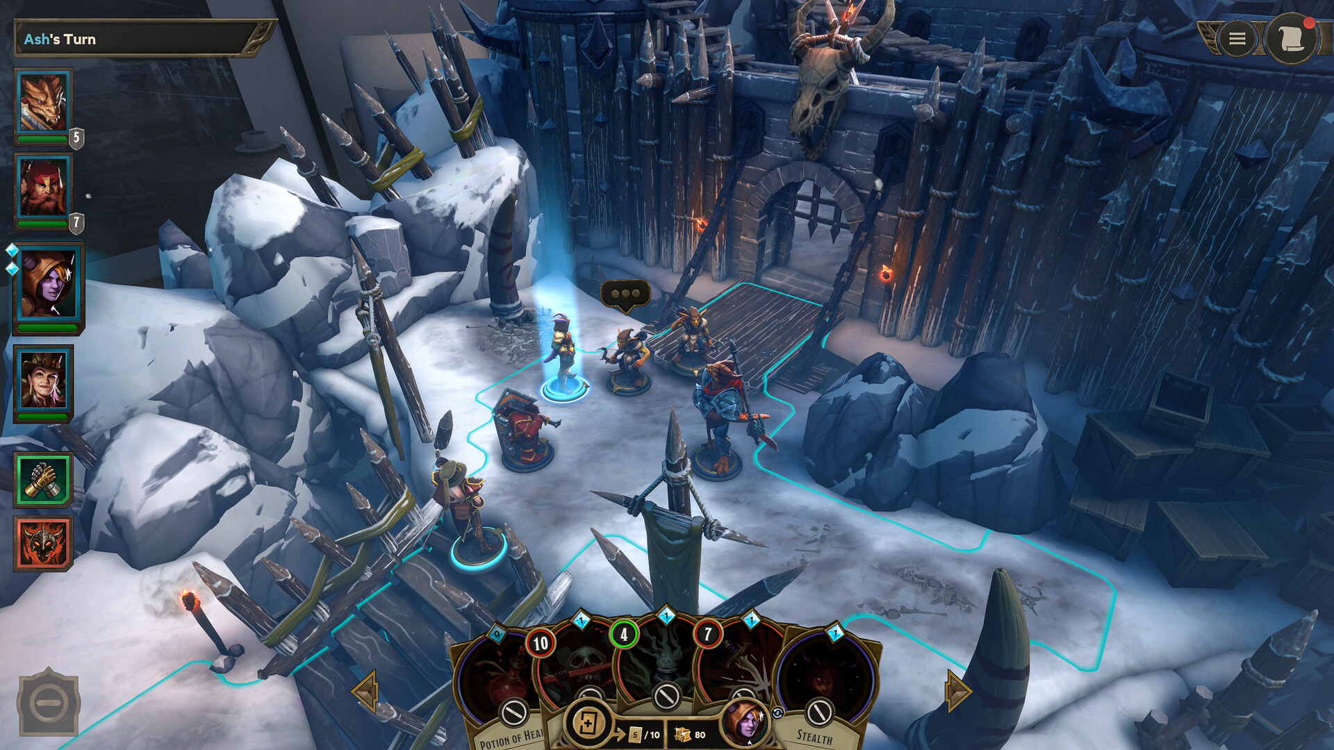 Battlemarked dungeon exploration scene