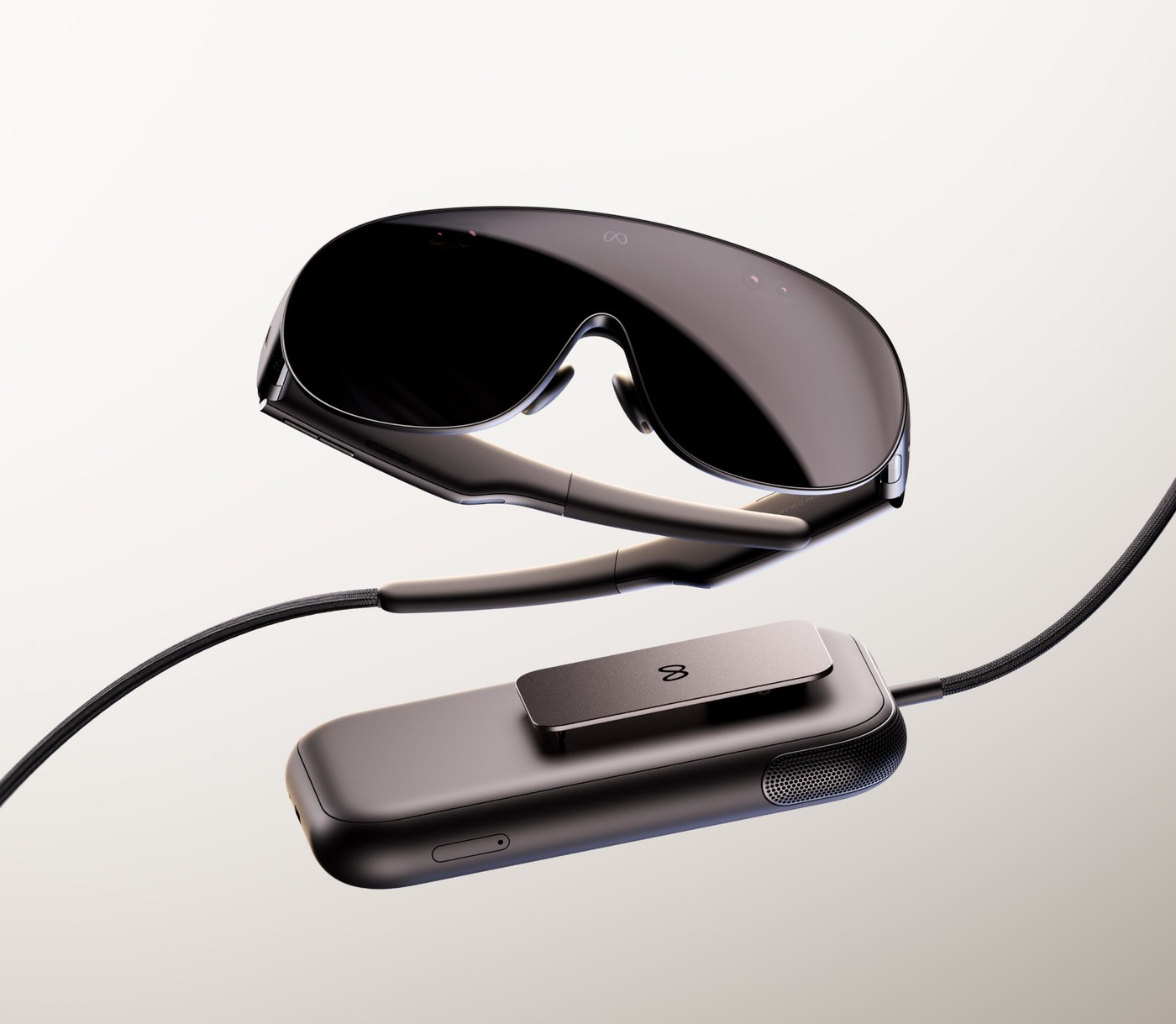 Close-up of Meta VR Glasses showing micro-OLED display assembly