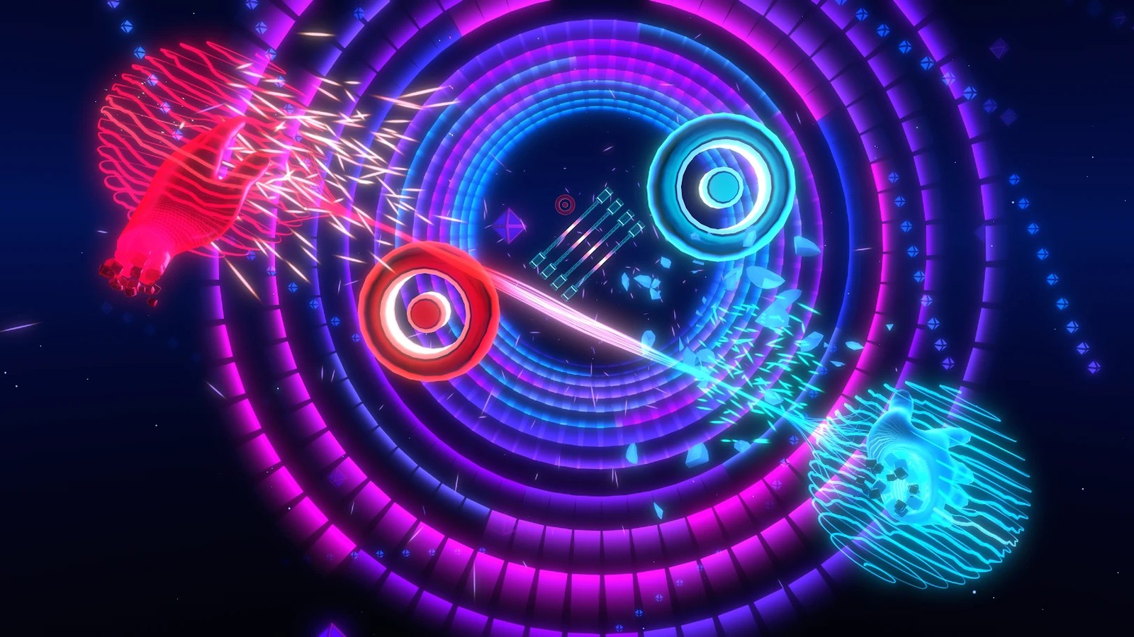 Beat Saber Flux hand-tracking gameplay