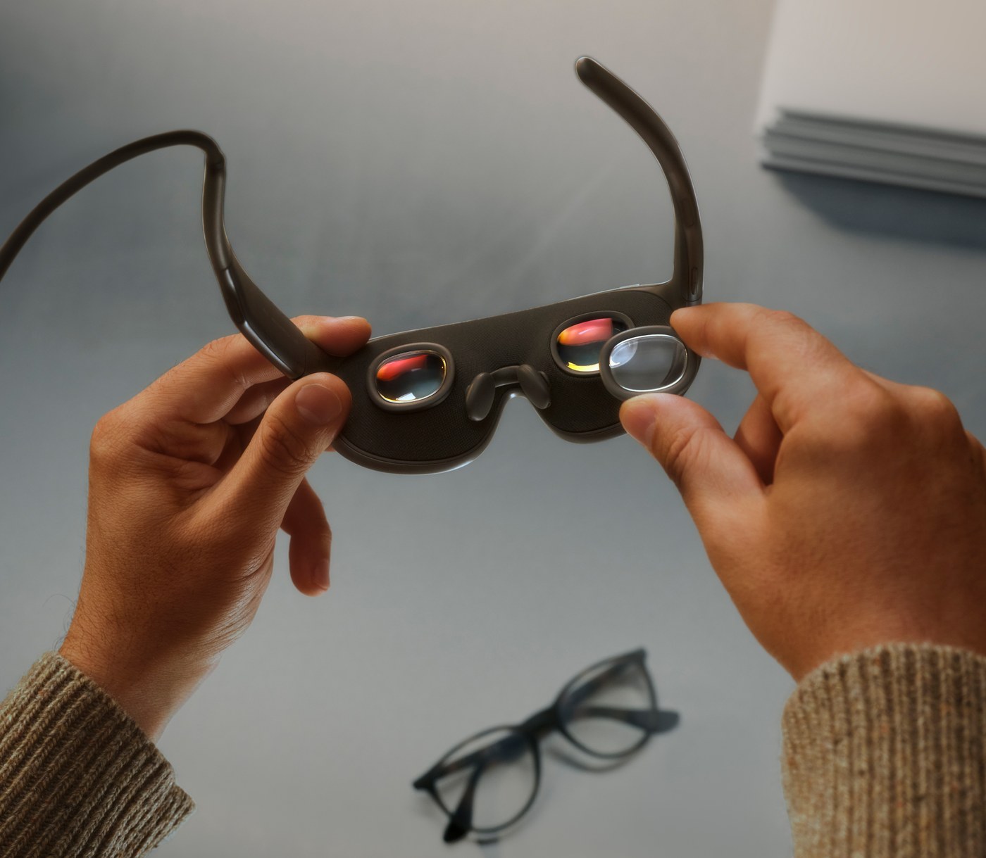 Meta VR Glasses pancake lenses detail from Meta press kit