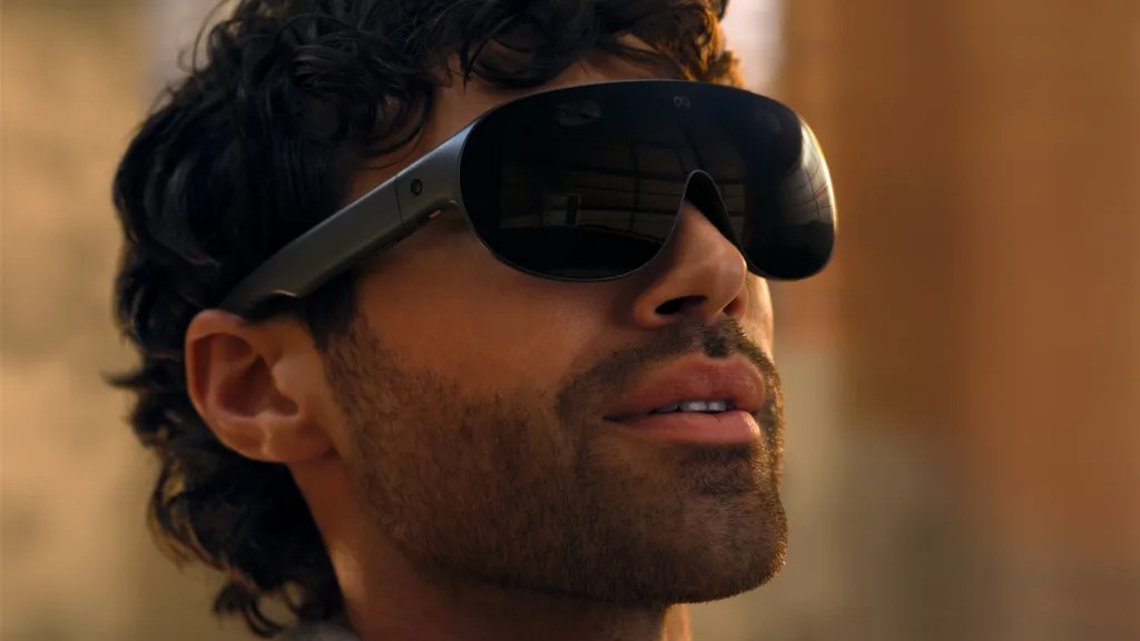 Close-up of Meta VR Glasses on a wearer