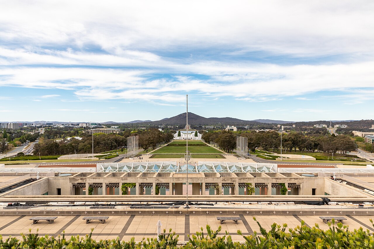 Parliament House and Old Parliament House in Canberra, Australia
