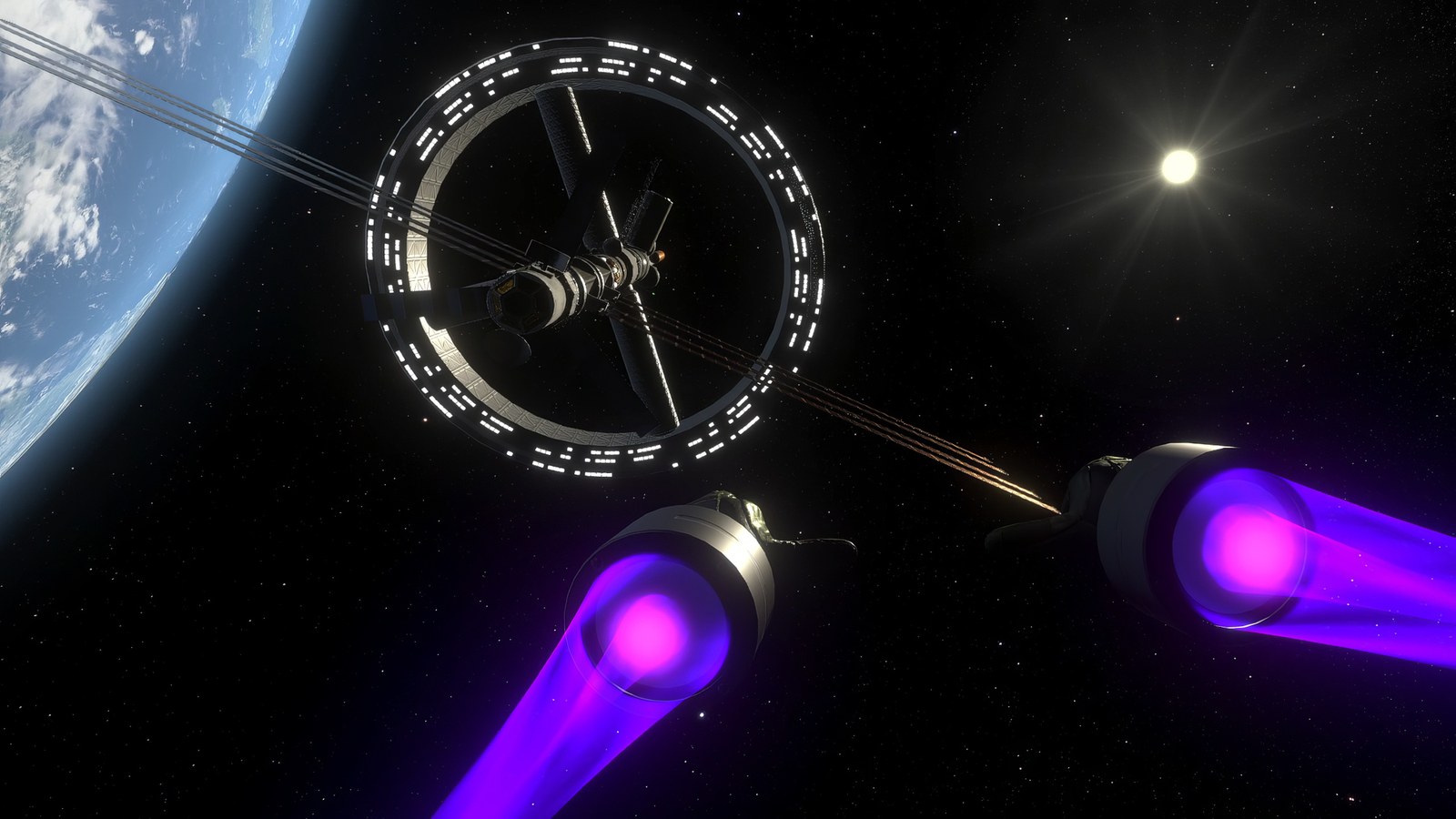 Solara One jet thruster spacewalk screenshot on Meta Quest.
