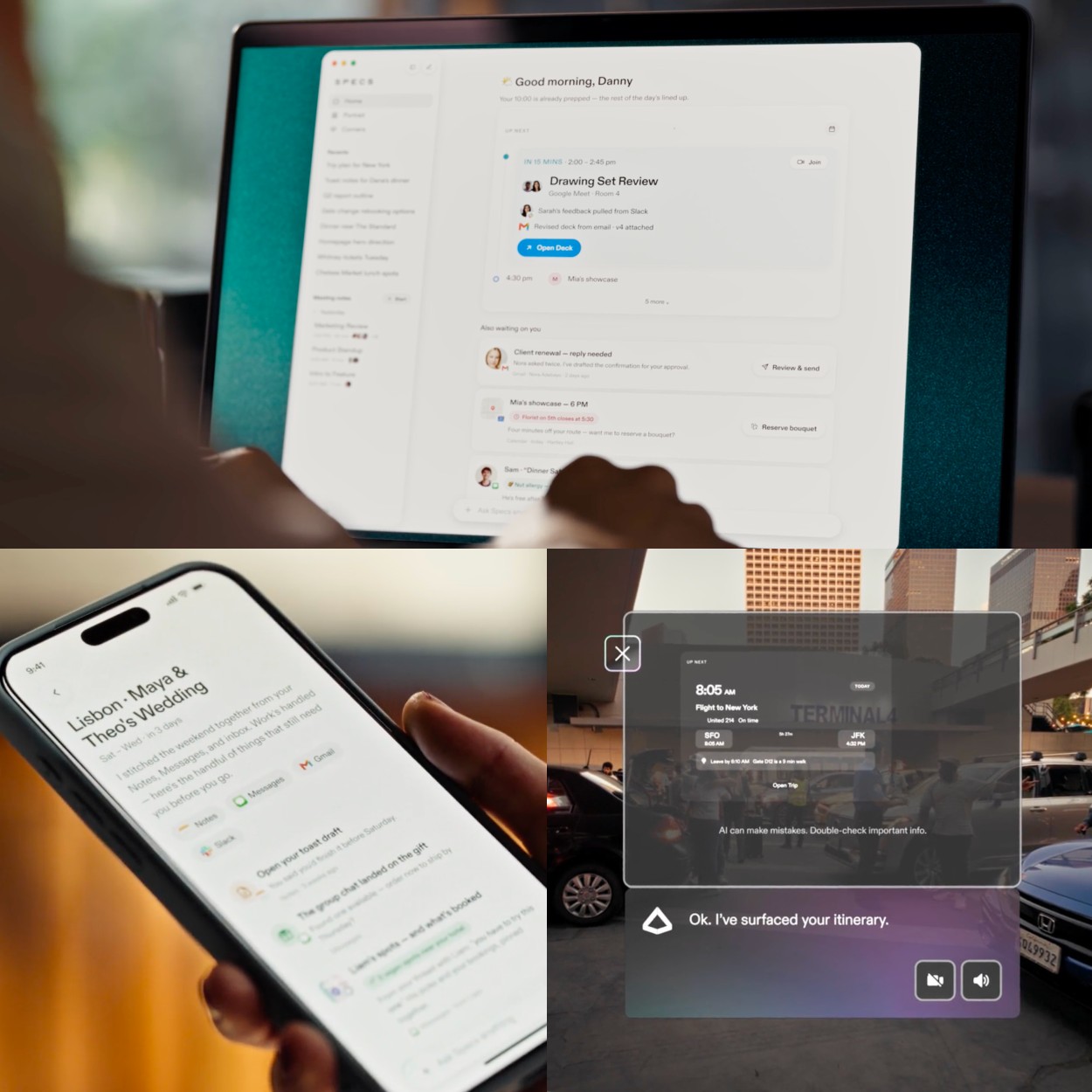 SPECS Intelligence anticipatory AI on Mac, iPhone, and Specs glasses