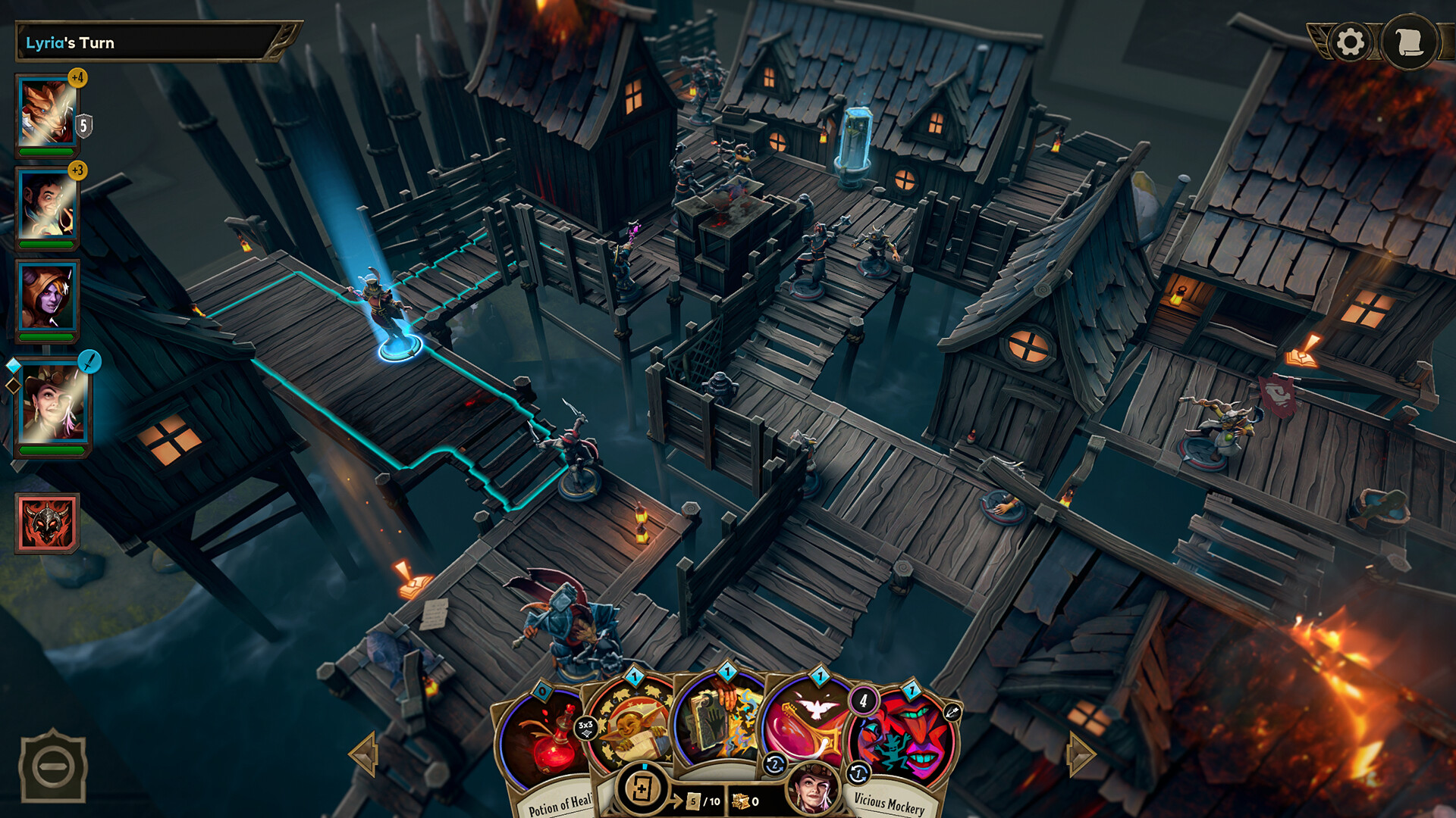 Demeo Battlemarked tabletop overhead view