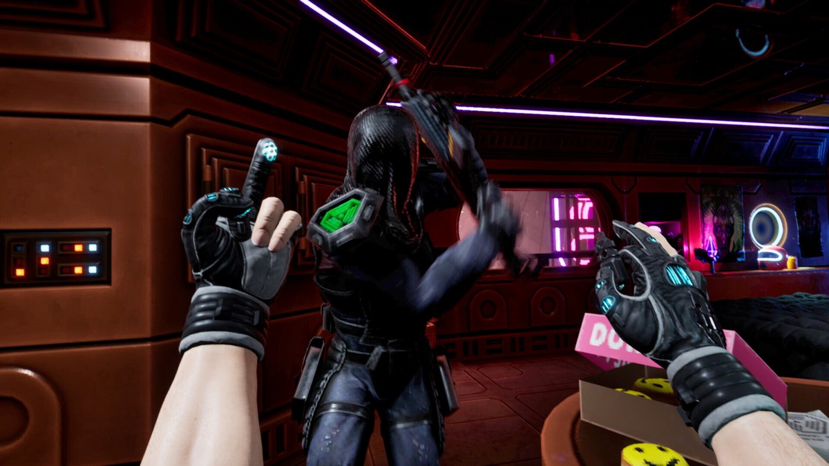 System Shock VR gameplay still showing Citadel Station interior