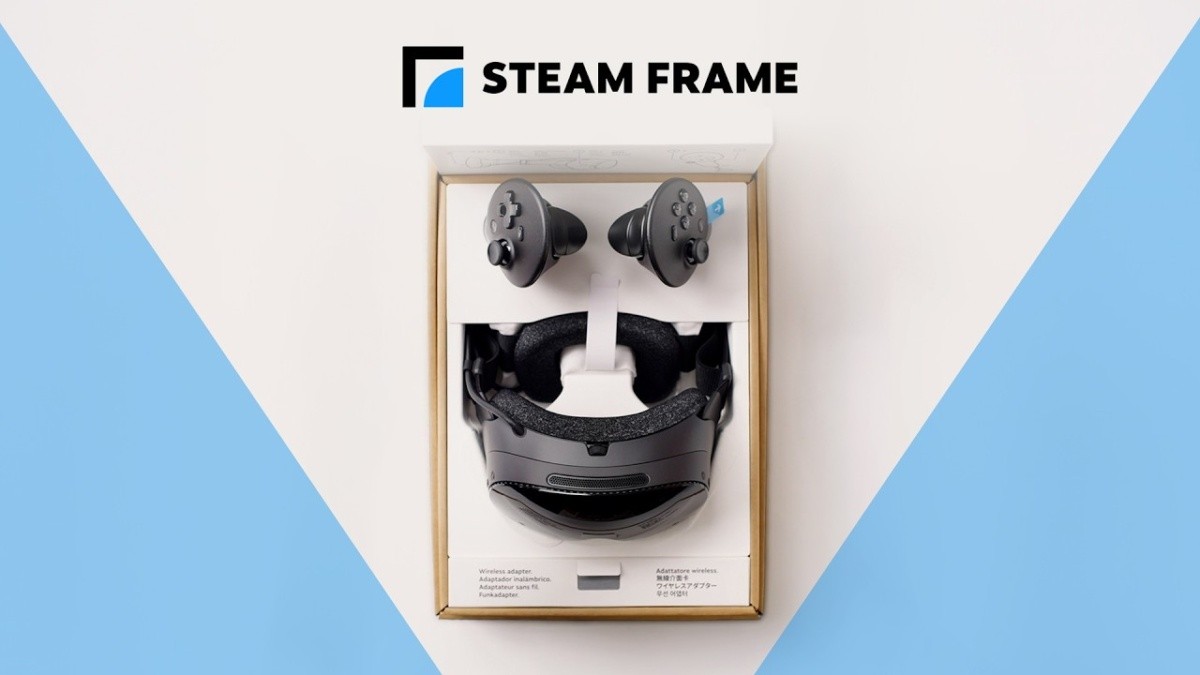 Steam Frame headset and controllers