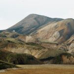 Landmannalaugar eroded mountain ridge in Iceland