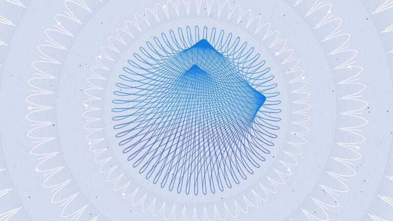 Meta AI Research hero art for Muse Realtime Avatar — abstract line-art sphere with waveform rings
