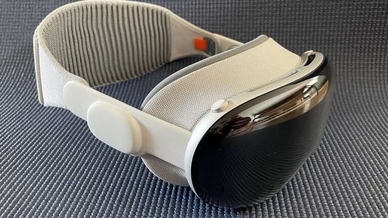 Apple Vision Pro headset side view