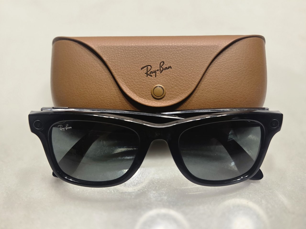 Ray-Ban Meta Gen 1 smart glasses with charging case