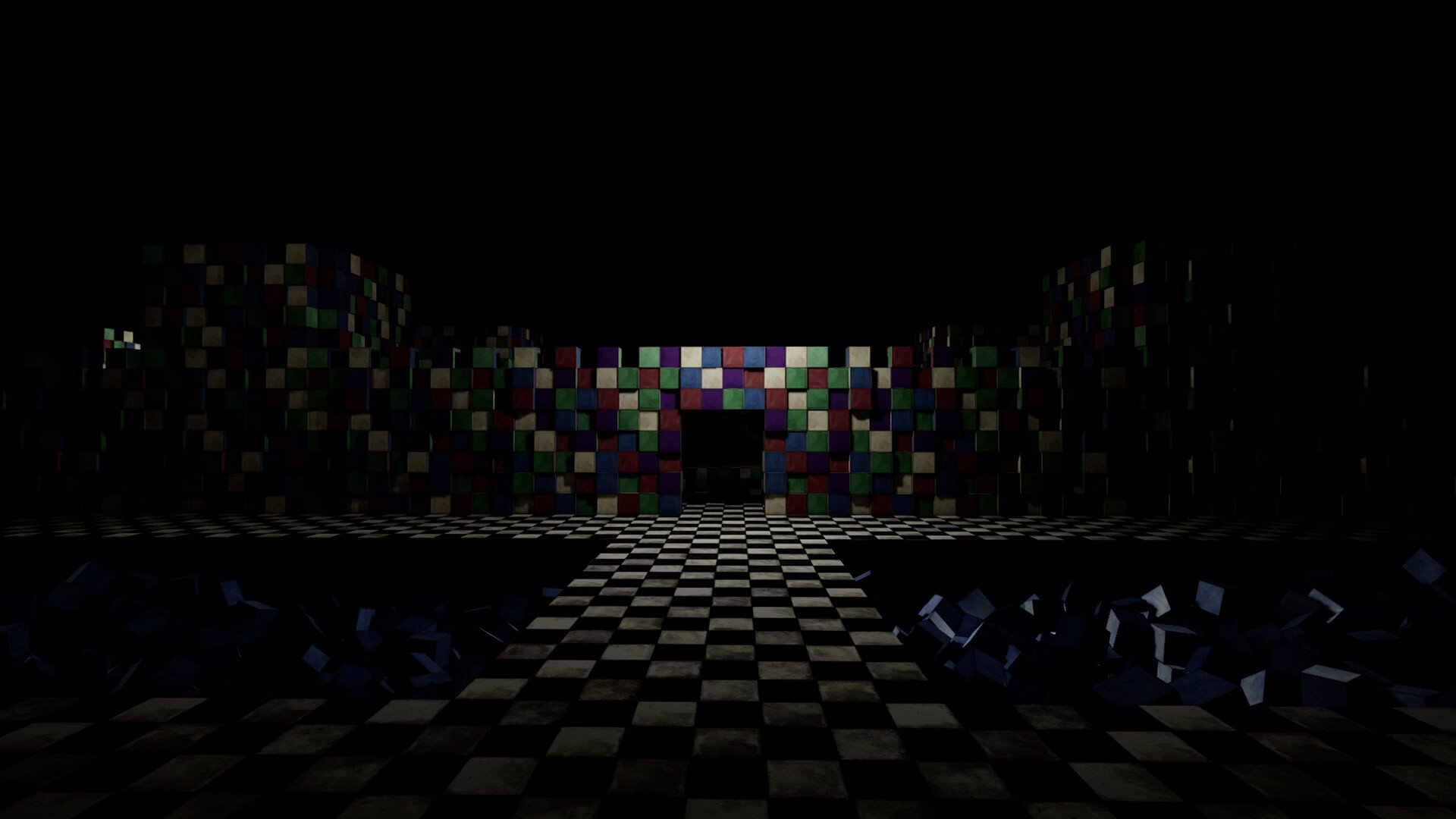 Scared by Squares liminal cube room screenshot