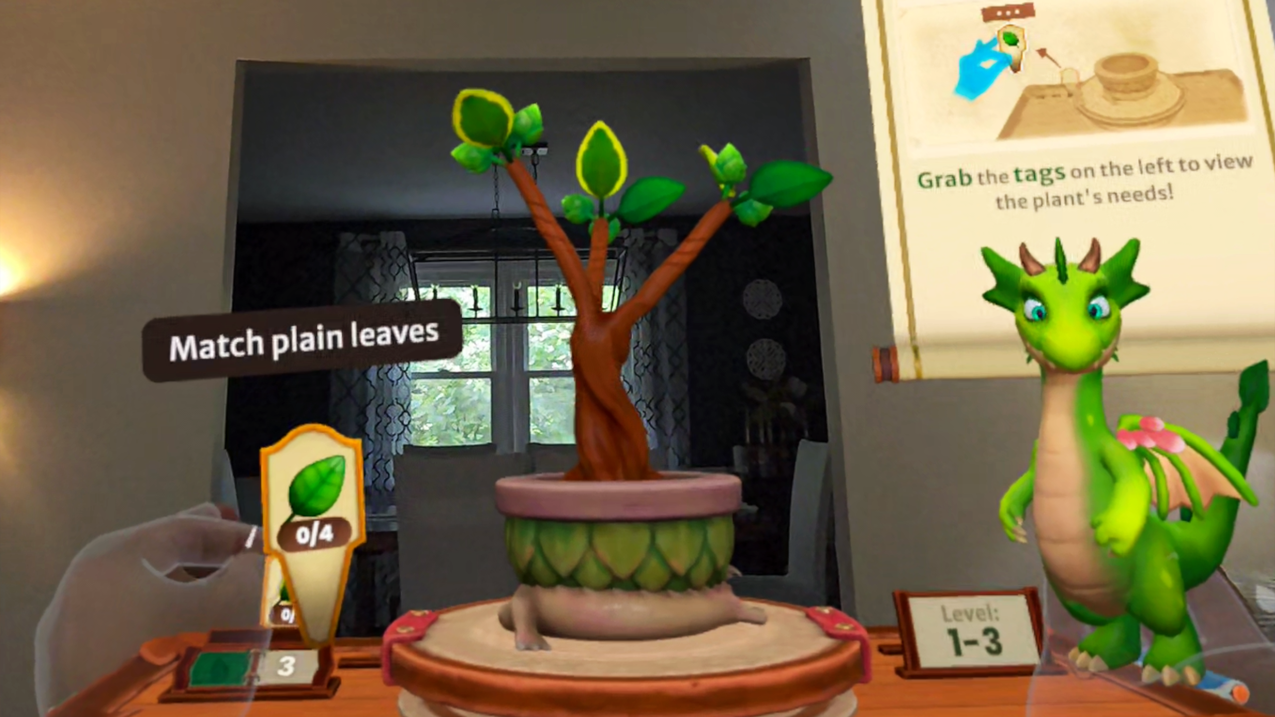 Dragon Grove mixed reality puzzle gameplay screenshot