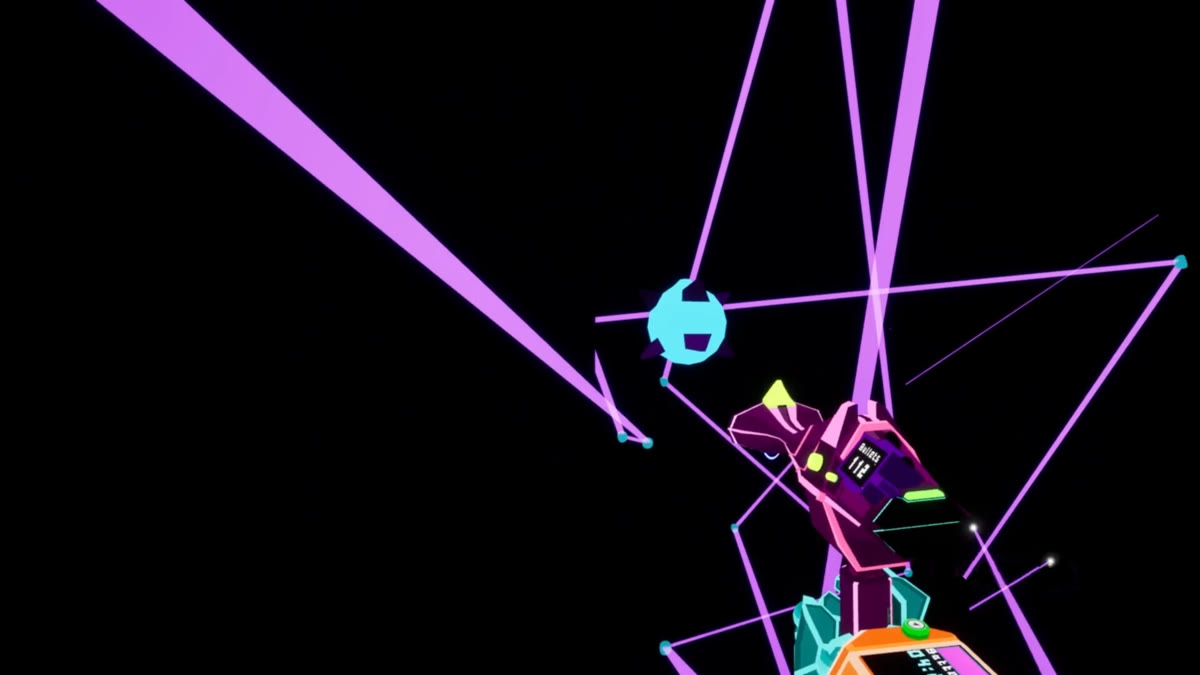 Axiomatik VR Schrödinger cat companion and neon maze screenshot