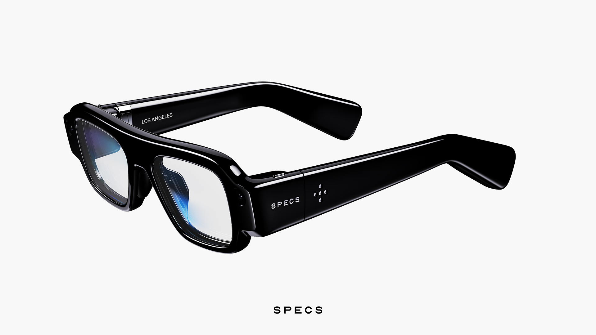 Snap SPECS augmented reality glasses, three-quarter product view