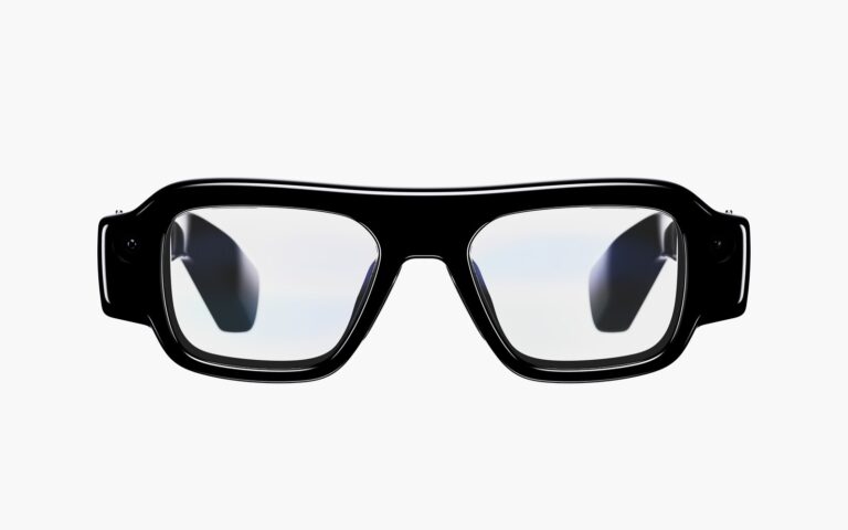 Snap SPECS augmented reality glasses, front product view. Official Snap press photo.