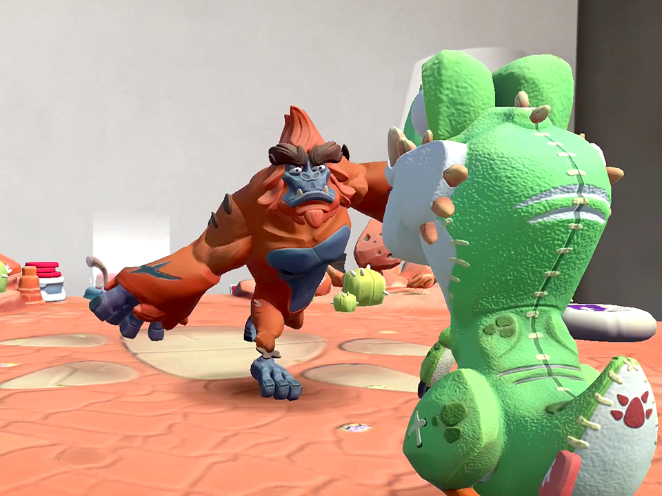 Primal Rumble slapstick card combat screenshot