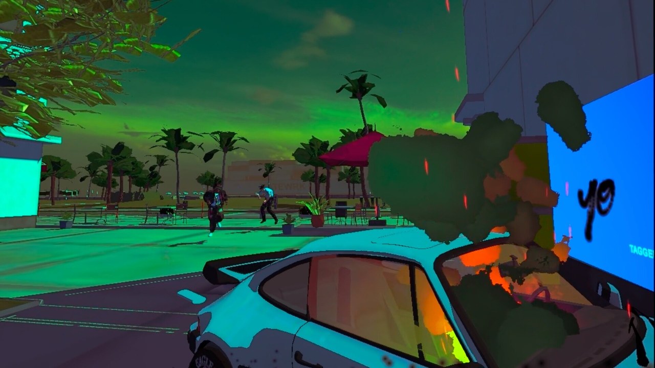 Streets of Miami VR neon street scene screenshot