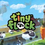 Tiny Flock VR puzzle game key art with sheep in a diorama landscape