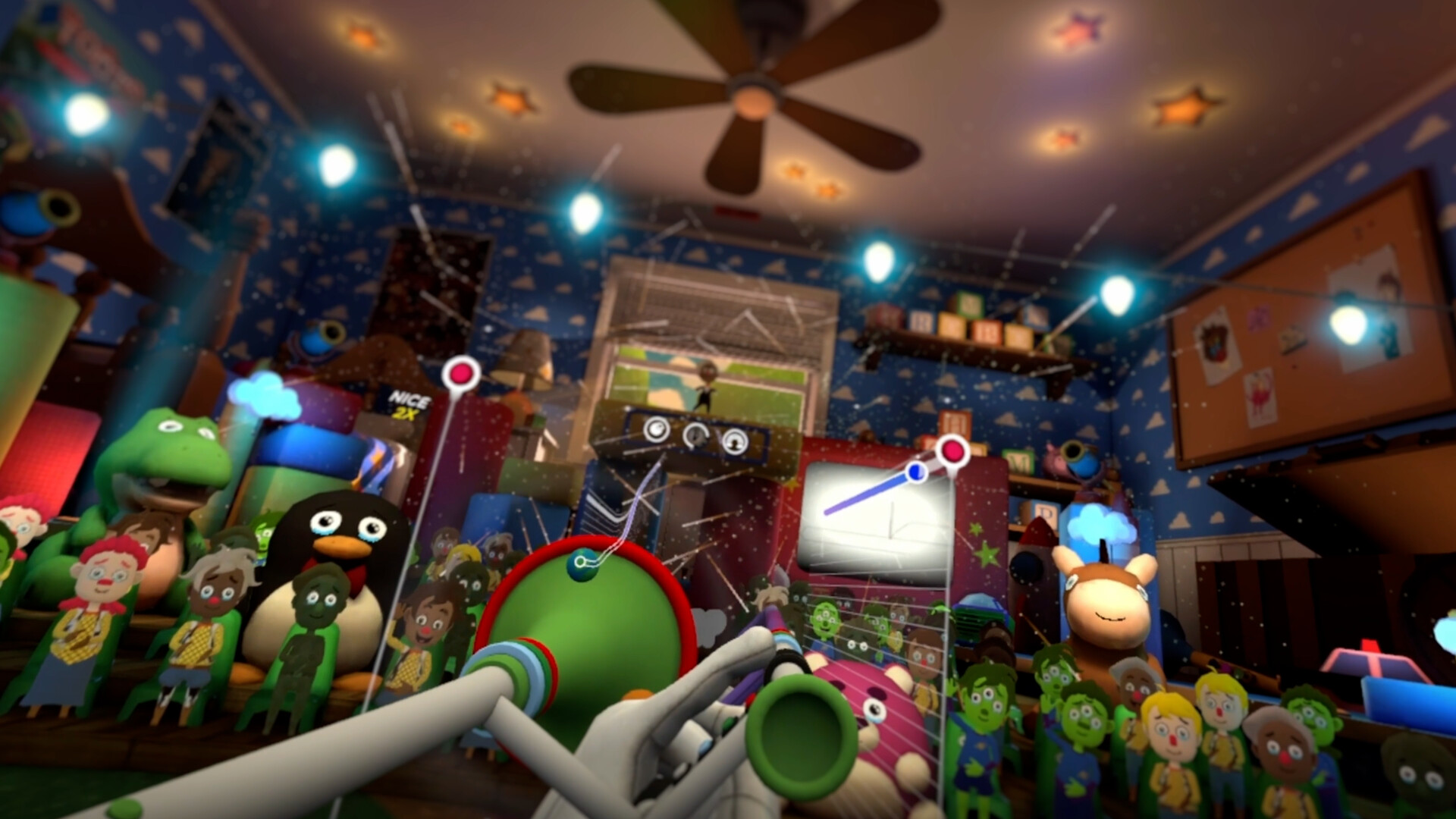 Disney-themed VR concert environment in Trombone Champ Unflattened