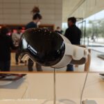 Apple Vision Pro headset on a white background